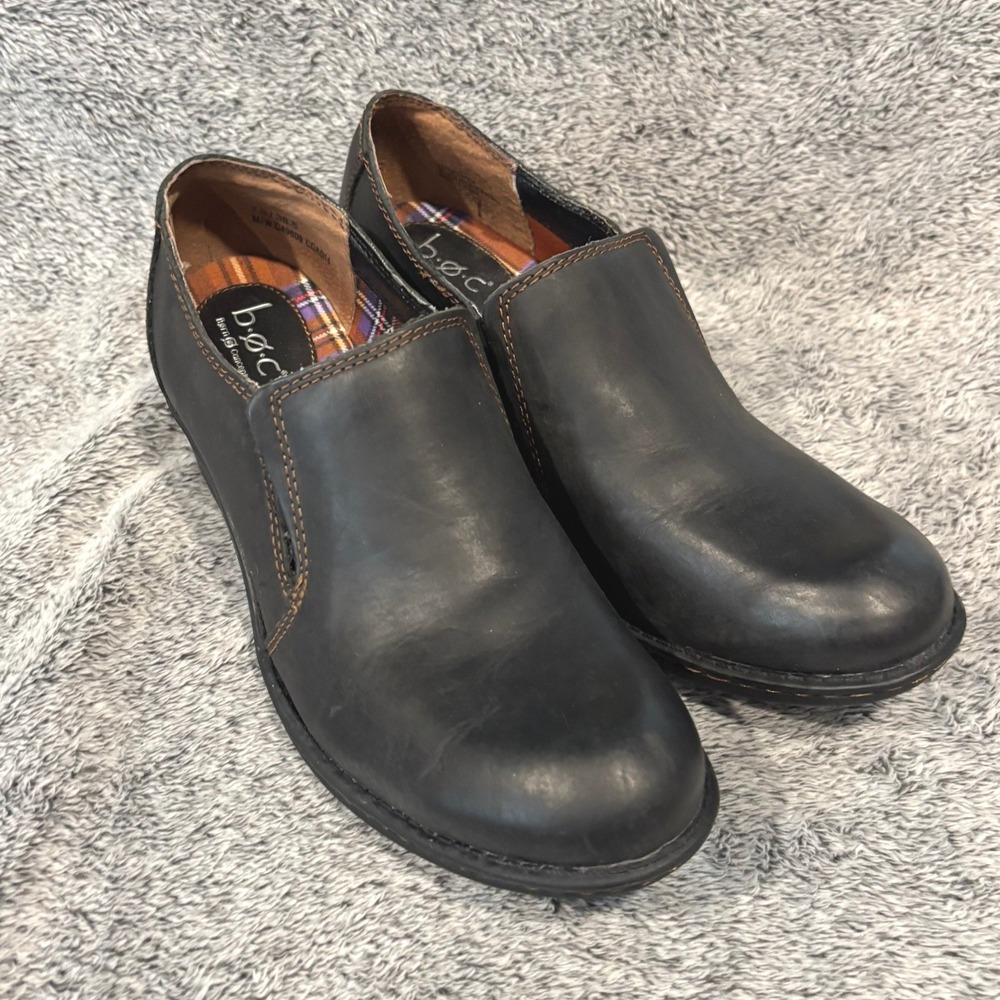 BOC Born Concept Ankle Boots 7.5M Dark Brown Block Heel Shoes‎ Comfort 20978